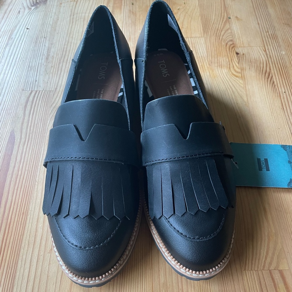 Black TOMS Loafer style- brand new!